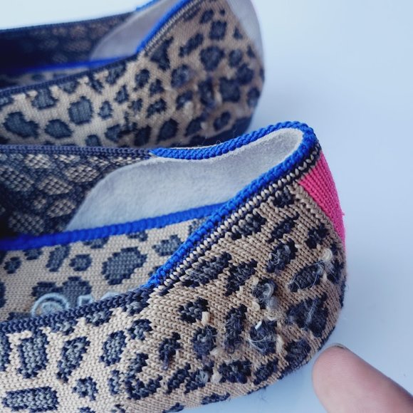 Rothy's Girl's Multicolor Cheetah Print Casual Slip On Loafer Size 4 - Picture 6 of 10